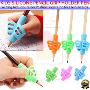 Children Pencil Holder Tools Silicone Two Finger Ergonomic Posture Correction Tools Pencil Grip Writing Aid Grip