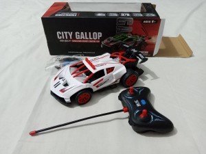City Gallop Racing Car - Remote Control - Rechargeable Battery - Drop Water in and get Smoke