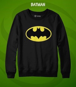 CLASSY BATMAN Thick & Fleece Fabric Rib Sweatshirt for Winter sweatshirt Fashion Wear for Men / Boys