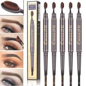 CmaaDu Multi-functional Double ended Eyebrow Brush and Pencil Long Lasting Color No