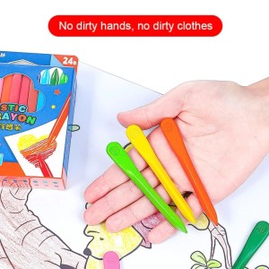Color Plastic Crayons - Pack of 12