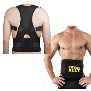 Combo Deal (Highly Recommended Real Doctor Posture Corrector + Sweat Belt Slimming Belt)