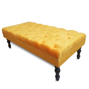 Compact Relaxation The Two-Seater Puffy Sofa size 44 Inch by 22 Inches Color Yellow