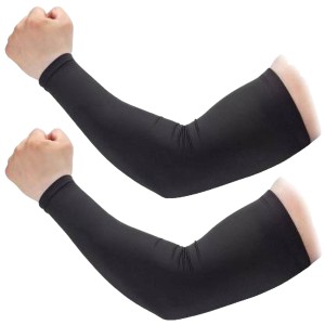 Cotton Full Hand Gloves For Driving, Hiking, Cycling, Full Arm sleeves Gloves For Men's And Women's - Black