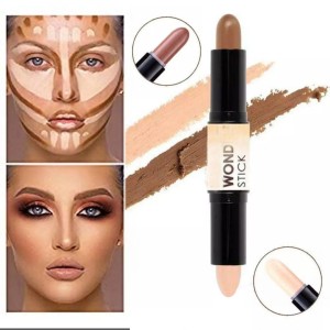Creamy Highlighter & Contour Stick - Two Way Rotating Stick - Make Up Cosmetics For Professional Face Makeup