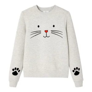 cute cat printed sweatshirts for Girls/Women's