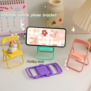 Cute Chair Shape Portable Mobile Phone Holder Smartphone Desktop Brackets