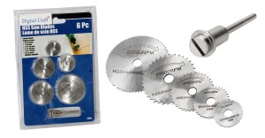 Digital Craft 6Pc Hss Circular Saw Blade Set for Metal and Dremel Rotary for Wood Aluminum Cutting Rotary Tool For Cutting And Trimming Such As Woods