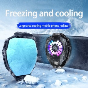 DL05 Phone Cooling Fan With Temperature Display Portable Mini PUBG Phone Cooler