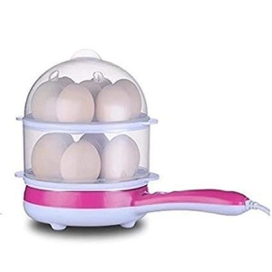 Double Layer Handle Egg Boiler Electric Automatic Off 14 Egg, Cooking, Boiling and Frying, Multicolour