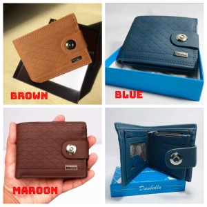 Dunbollu High Quality Genuine Leather Men Wallet Small Card Holder Male Wallets Pocket Purse Magnetic lock