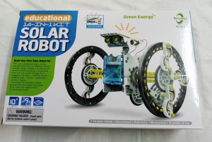 Educational Solar Robot- 14 in 1 kit- includes mini solar plate- DIY Robot