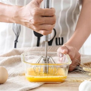 Egg Beater 304 Stainless Steel Egg Whisk Manual Hand Mixer Self Turning Egg Stirrer Kitchen Accessories Egg Tools