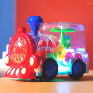Electric Gear Train Music Light Rotation Toy