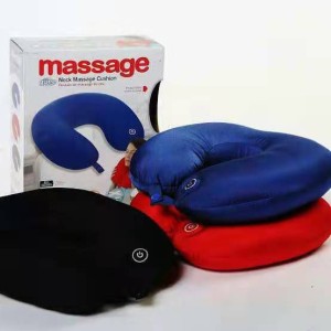 Electric U Shaped Neck Massage Pillow Cushion Professional Vibrate Massage Shoulder Massage Travel Pillows Comfortable Massage Neck Pillow for Car Hom