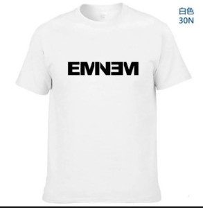 EMINEM Printed White T-Shirts Half Sleeves For Men N Boys