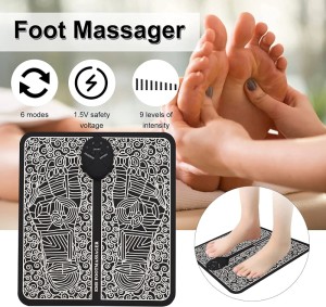 EMS Foot Massage Wrists and Acupuncture Foot Massage Stickers Foot Massager Beauty Intensity 9 Levels