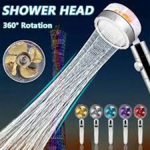 Fan shower water savings