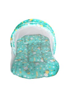Fancy Baby Sleeping bag with Mosquito net Embroided Frill Crib 0-1 Year Infant Portable Folding Baby Cots Net Infant Sleeping Bag - baby bistar gaddi