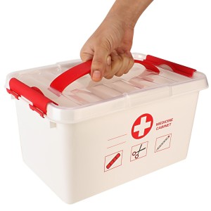 First Aid Box Empty Medicine Pills Storage Box Organizer First Aid Kit Medicine Box Medical Supplies Organizer