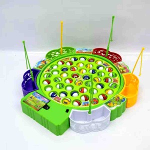 Fishing Game Toy Set with Rotating Board 45 Fishes For Kids