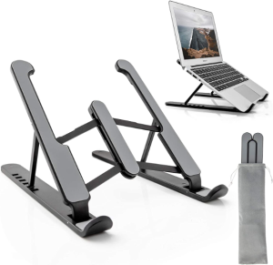 Foldable Laptop Stand For Bed Lightweight Ventilate Portable Laptop Stand With 6-Level Adjustable Height For 11 - 15 Inch