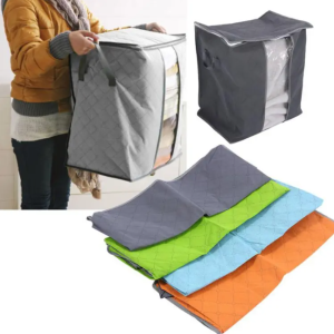 Foldable Storage Bag Bamboo Charcoal Fiber Clothes Sweater Blanket Closet Organizer Bag, Bamboo Charcoal Storage Bag, Clothes Storage Bag