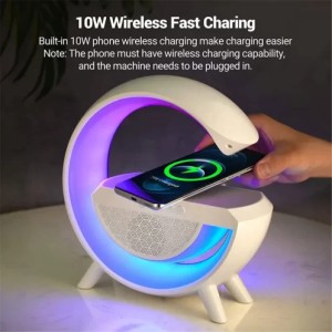 G Shaped RGB LED Lamp With Wireless Charger