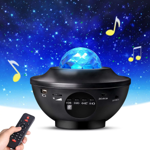 Galaxy Night Light Projector Led Lamp Big Bowl with Remote Control Bluetooth Speaker for Bedroom Kids Adults Birthday Gift Sound Active & 10 Colors