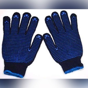 Gloves BLUE Dotted for Bikers & Winter season