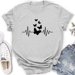 Grey T Shirt For Girls new and stylish design in Printed Summer Collection Shirt Round Neck Half Sleeves