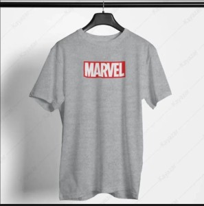 Grey T Shirt for men MARVEL Summer collection in stylish printed round neck half sleeves
