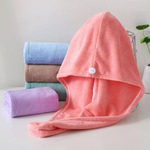 Hair Dryer Cap Towel Wrap Towel Quick Dry Cap Towel 100% Cotton Turban