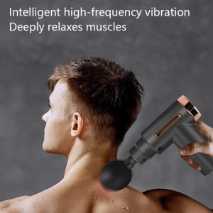 Handheld Massage Gun Deep Tissue Massager for Sore Muscle and Stiffness 5 Speed High-Intensity Vibration Quick Rechargeable Device Body Massager
