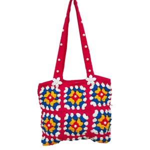 Handmade Granny Squar Crochet Bag - Sustainable Crochet Bags for Ladies - Stylish and elegant Bags for Girls