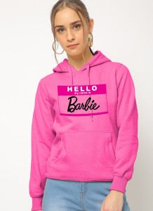 Hello Barbie My name Is Barbie Pullover Pink Hoodie For Women