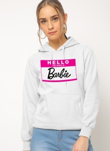 Hello Barbie My name Is Barbie White Pullover Hoodie For Women