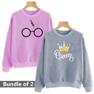 Harry potter Winter Season Pack of 2 Pullover Sweatshirts for Women's/Girls