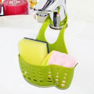 Home Storage Drain Basket Kitchen Sink Holder Adjustable Soap Sponge Shelf Hanging Drain Basket