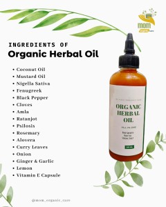 Homemade Ingredients Organic Herbal Oil All In One Hair Growth & Strong Scalp Bottle 200ML