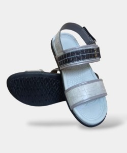 Imported Classical Sandal For Men - Silver