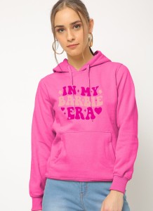 In my Barbie Era Printed Pullover Pink Hood for Women And Girls