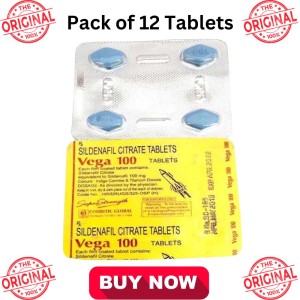 Indian 100 mg Vega Timing Delay Tablet For Men - 12 Tablet