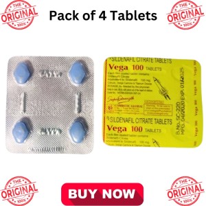 Indian 100 mg Vega Timing Delay Tablet For Men - 4 Tablet