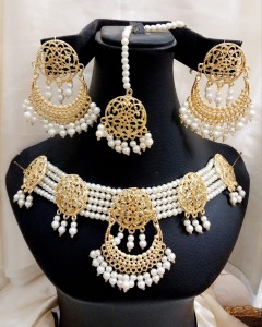 Indian Zircon Necklace Set With Earring