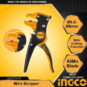 Ingco Wire Stripper Industrial 0.5-6mm Cable Strippers Crimping Plier Peeled Pliers Insulation Remover Cutter Plier Multi Hand Tools HWSP15608