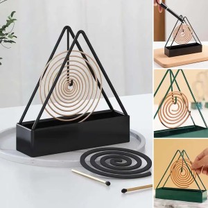 Iron Mosquito Coil Holder & Incense Burner Frame Incense Holders Coil Modern Repellent Incense Rack For Household Bedroom Patio