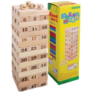 Jenga Number Wooden Stacking Tower Game for Kids
