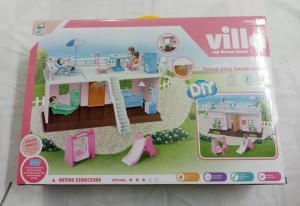 Kaibao Villa - Funny Play house- DIY - Light - 4 mini Dolls - Mini Accessories