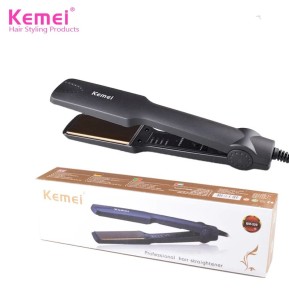 Kemei KM-329 Professional Hair Straightener With Temperature Control- For Women